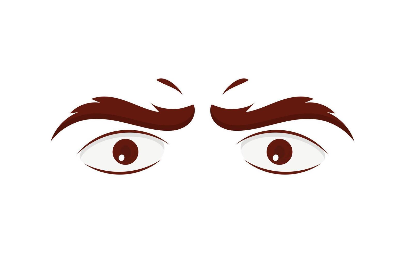 Angry eyes, Stern looking eyes, vector illustration