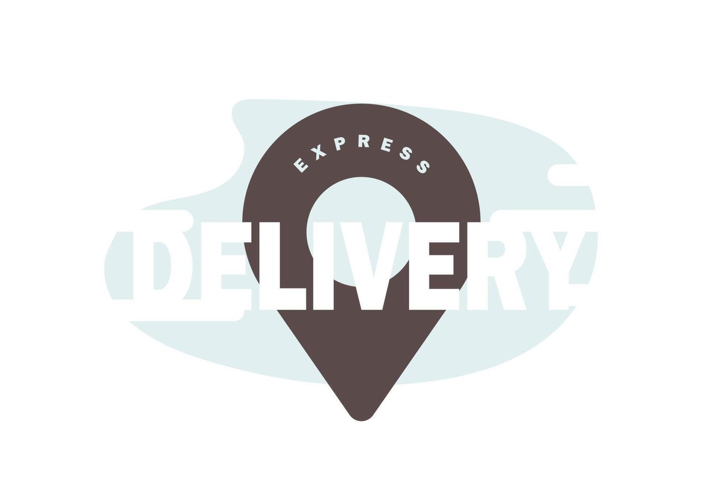 Logo for express delivery. Location tag. illustration. vector