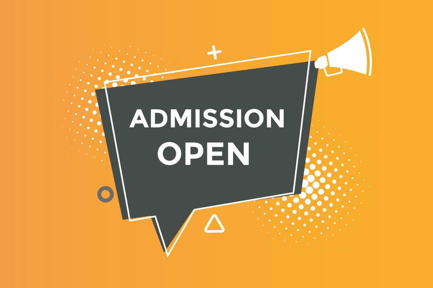 Admission open button web banner templates. Vector Illustration