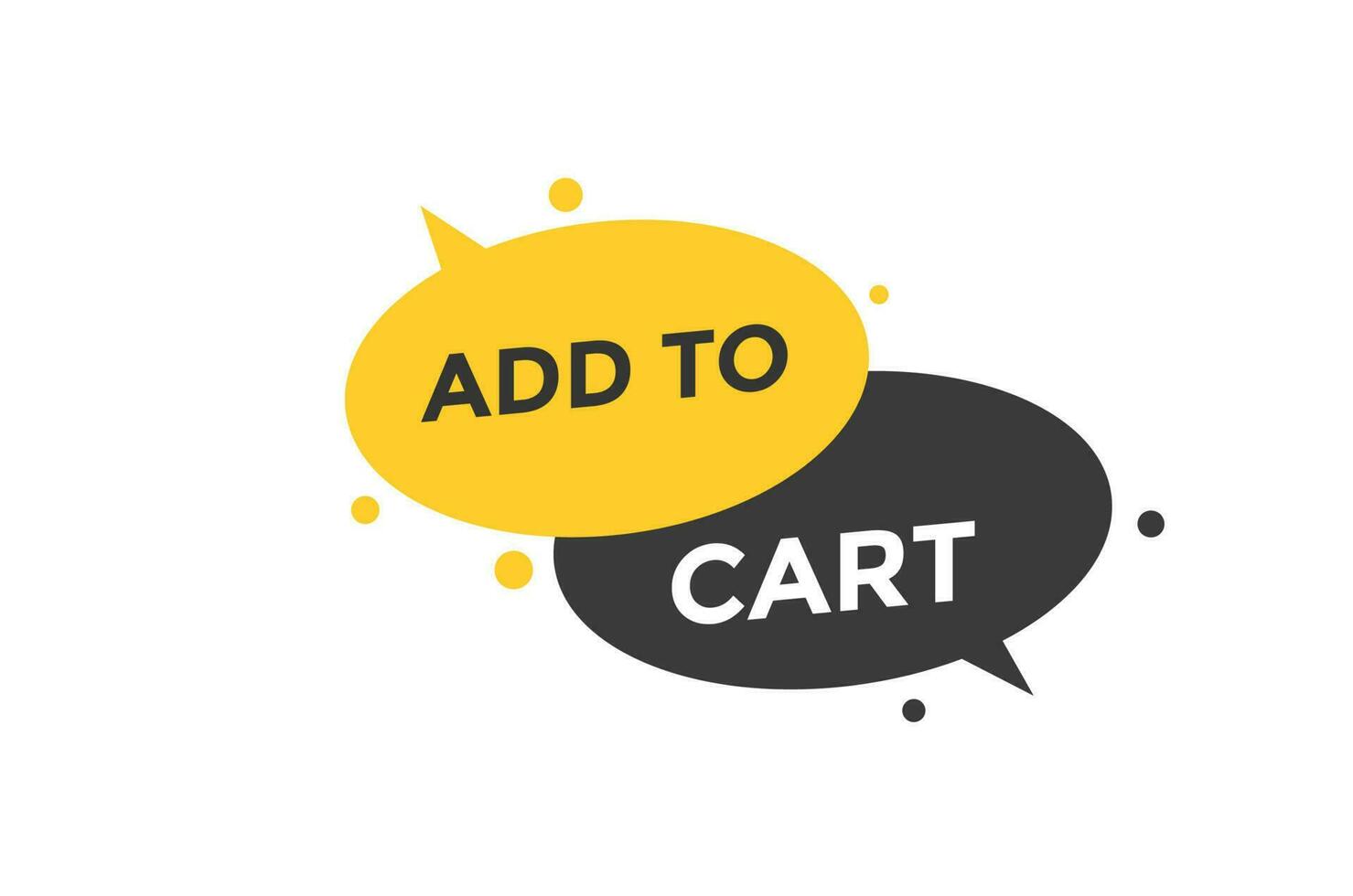 Add to cart button web banner templates. Vector Illustration