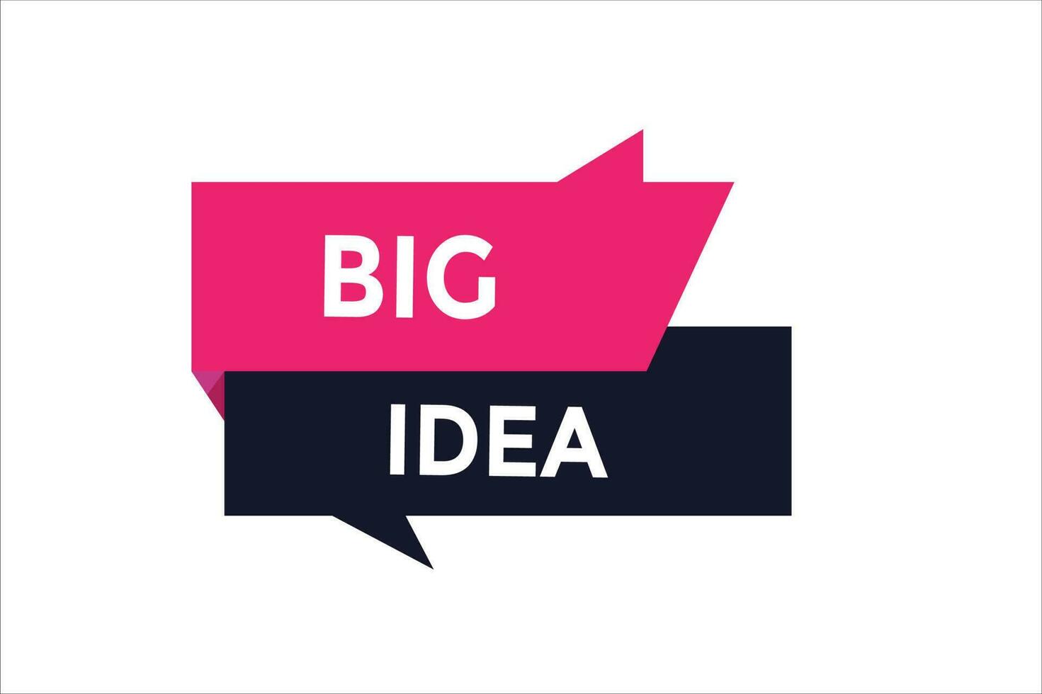 Big idea  button web banner templates. Vector Illustration