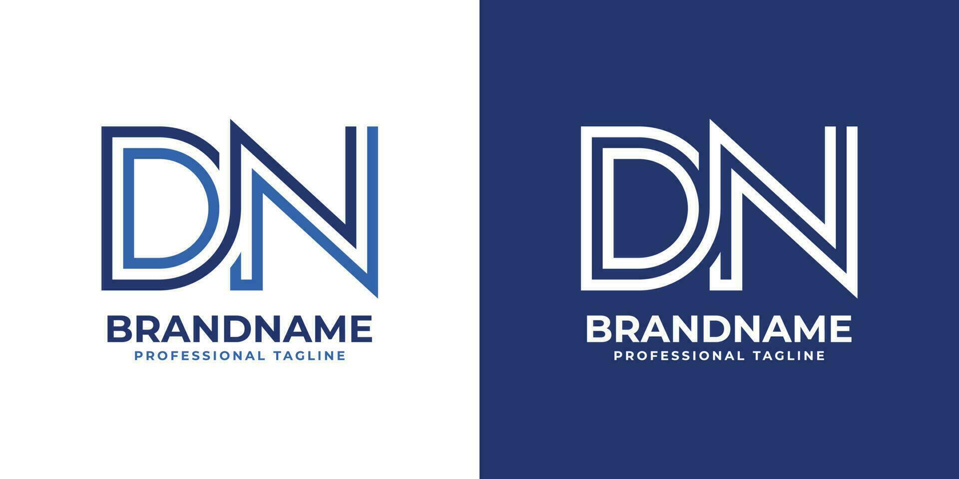 Letter DN Line Monogram Logo, suitable for any business with DN or ND initials. vector