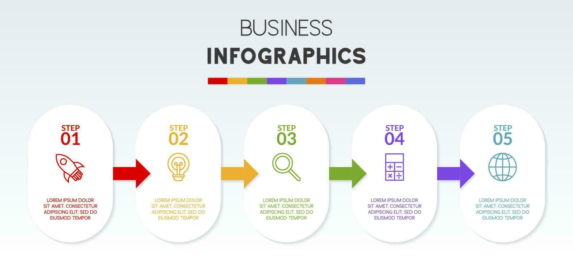 infografia diseño modelo y íconos con 5 5 opciones o 5 5 pasos vector