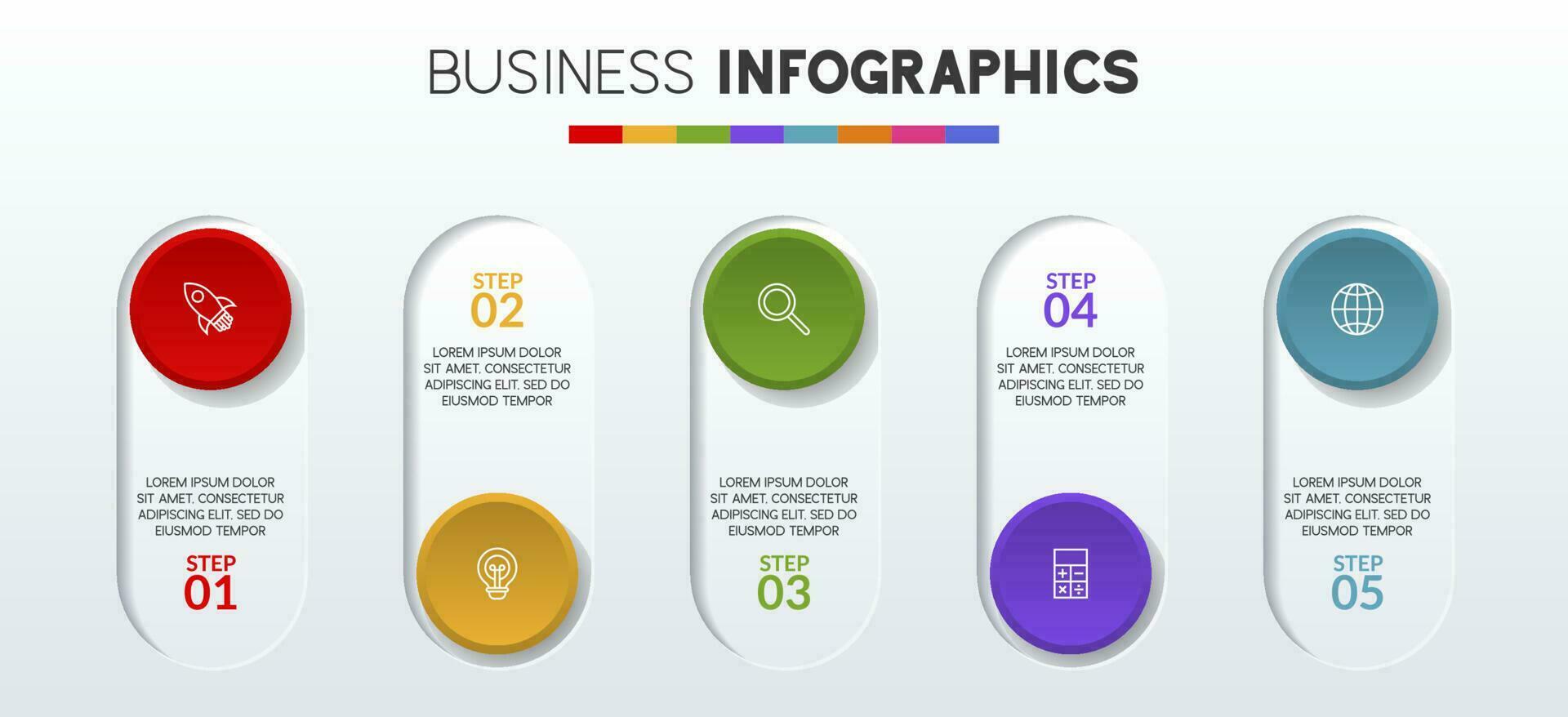 infografia diseño modelo y íconos con 5 5 opciones o 5 5 pasos vector