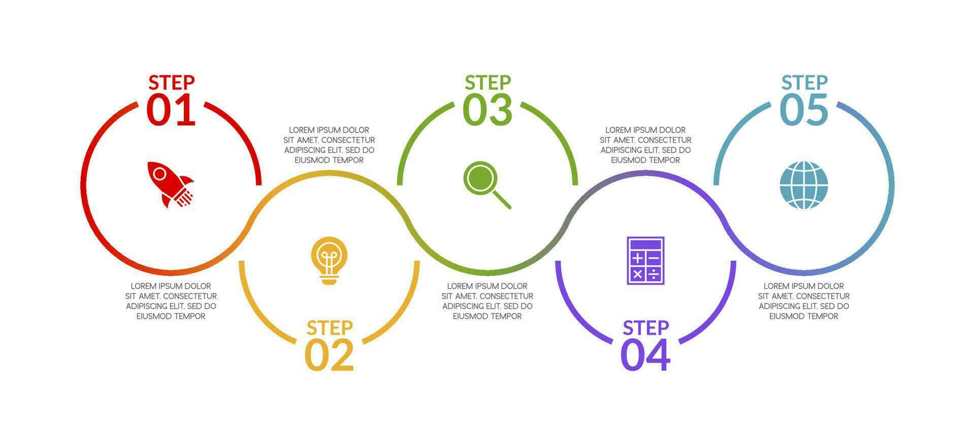 Infographics design template and icons with 5 options or 5 steps vector