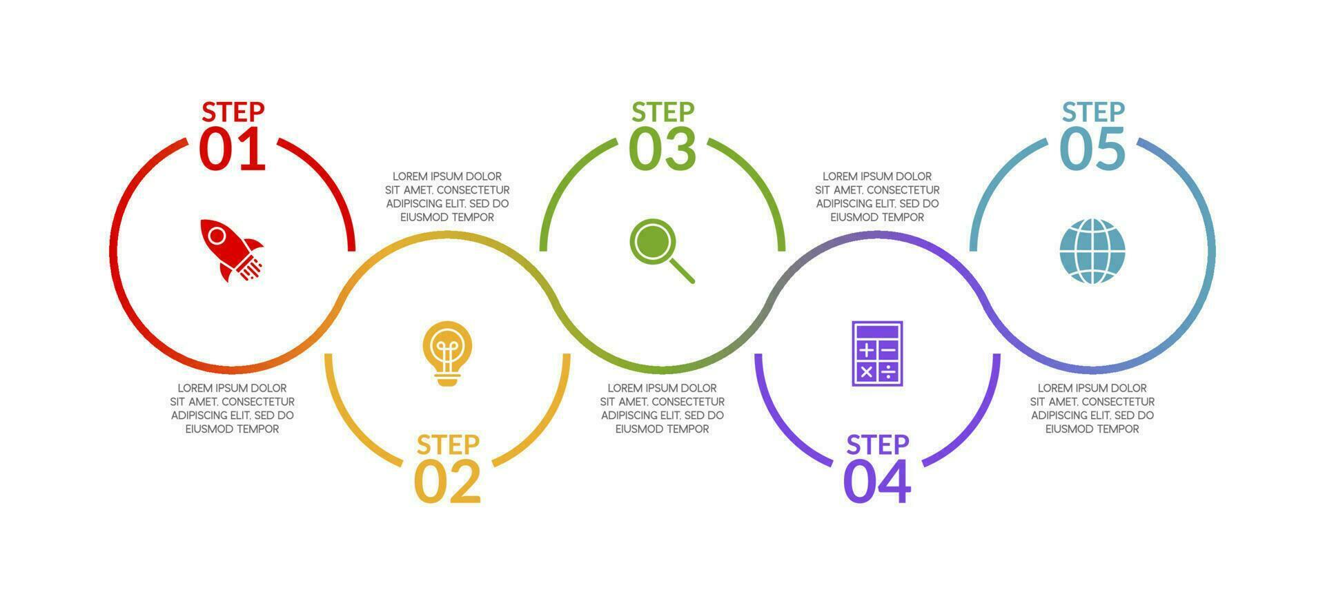 infografia diseño modelo y íconos con 5 5 opciones o 5 5 pasos vector
