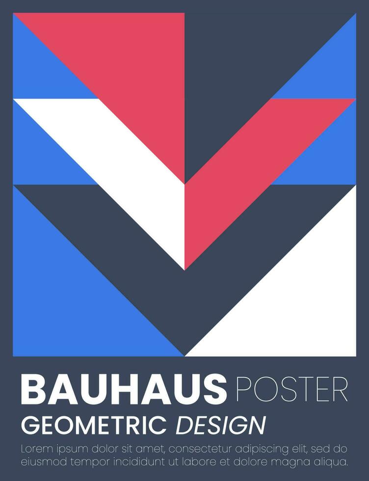 resumen Bauhaus elementos formas para utilizar como cubrir o póster vector