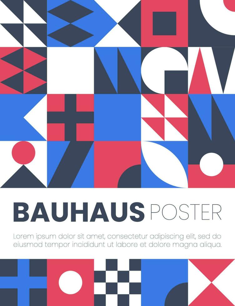 resumen Bauhaus elementos formas para utilizar como cubrir o póster vector