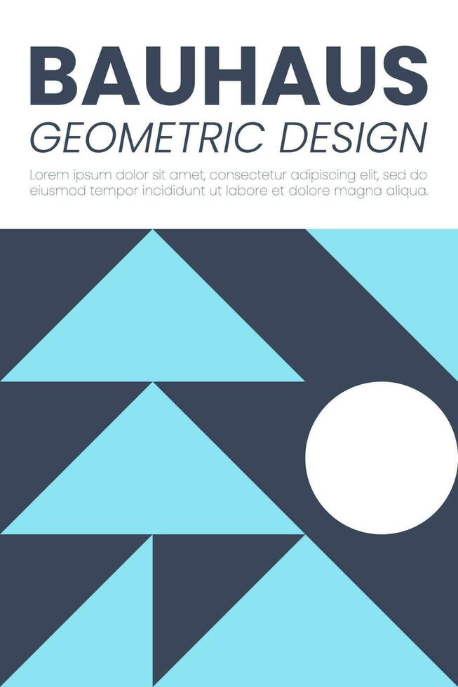 resumen Bauhaus elementos formas para utilizar como bandera cubrir o póster vector