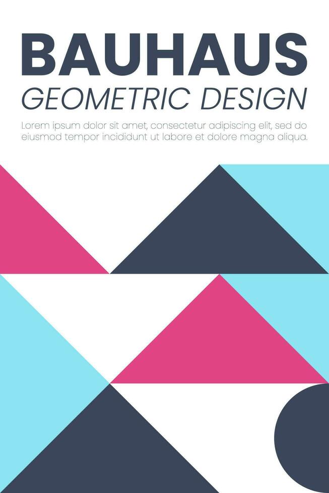 Abstract bauhaus elements shapes for use as banner cover or poster vector