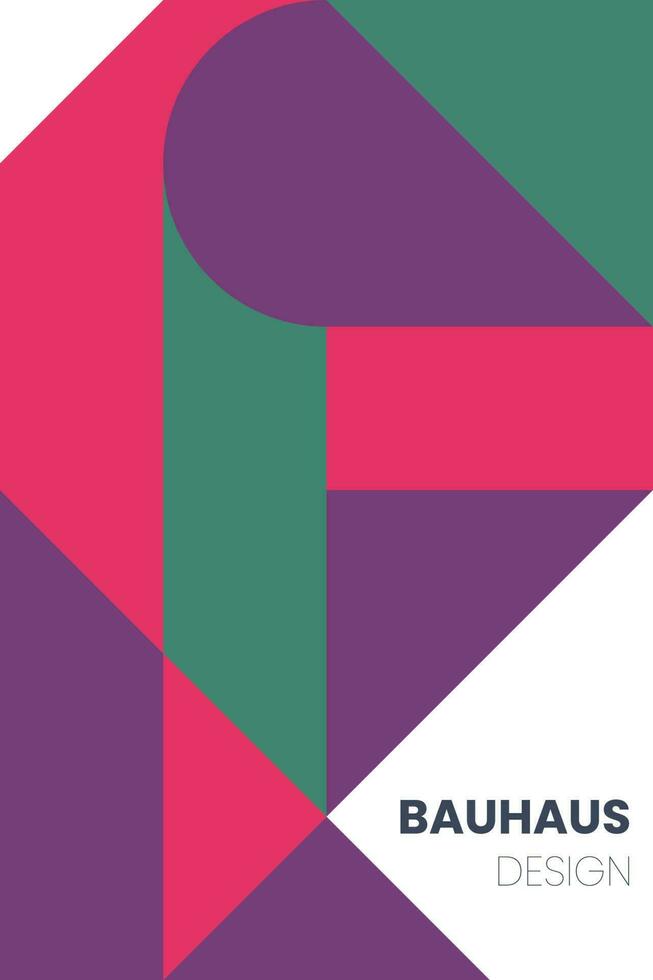 resumen Bauhaus elementos formas para utilizar como bandera o póster vector