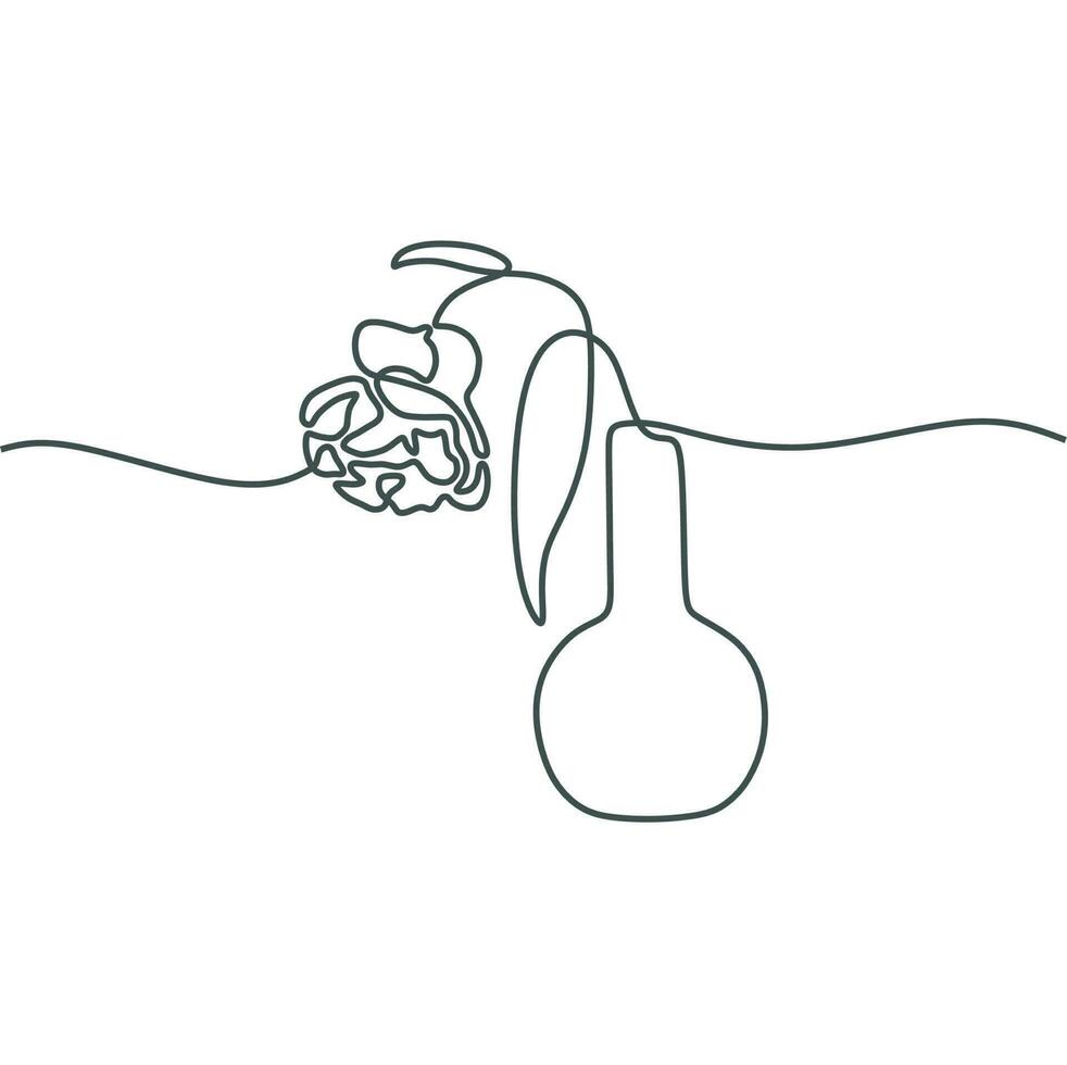 flower line art drawing vector