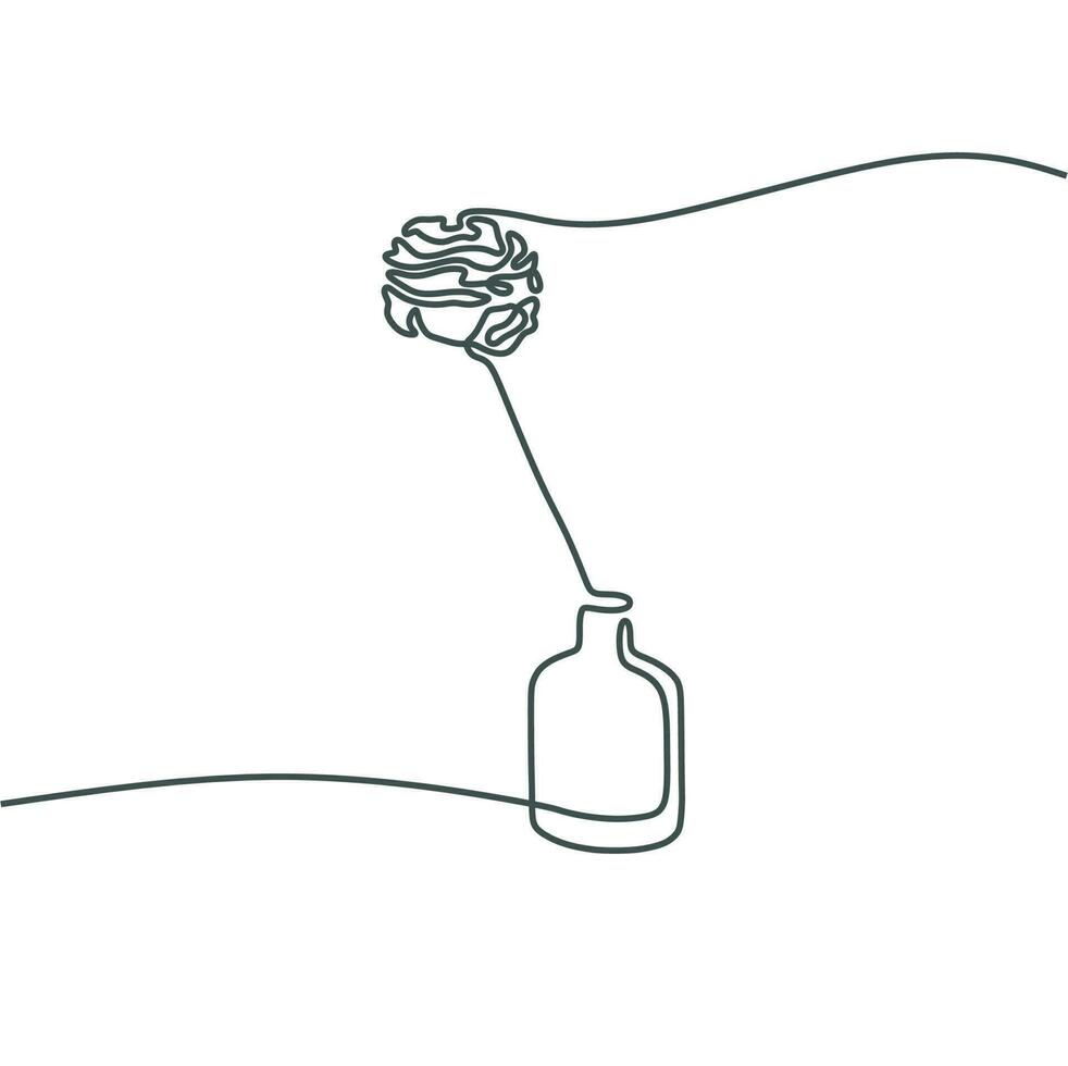 flower line art drawing vector