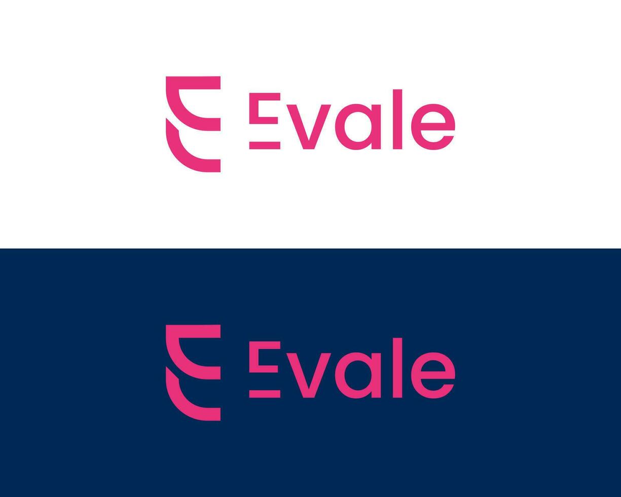 Modern EV letter logo design template vector