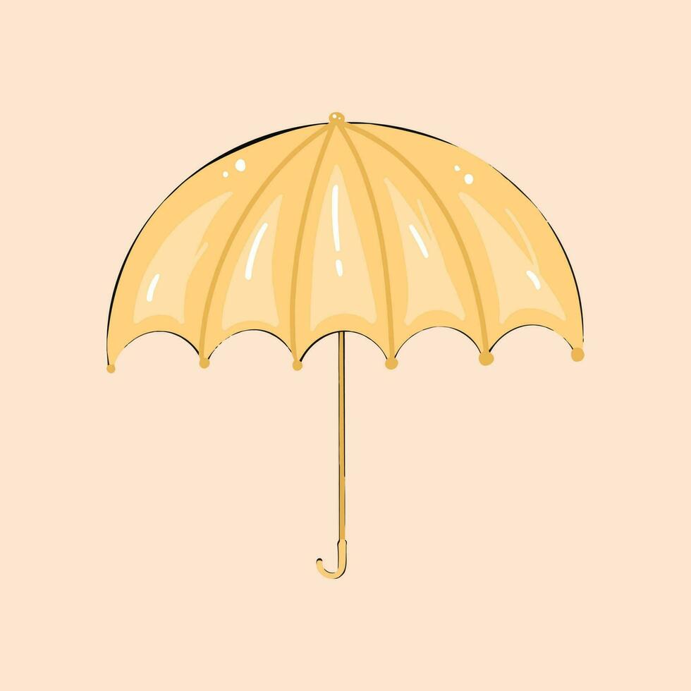 paraguas mano dibujado vector ilustración