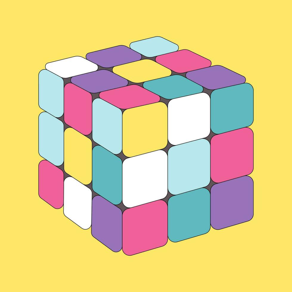 Color logic puzzle. Combination puzzle. Vector illustration