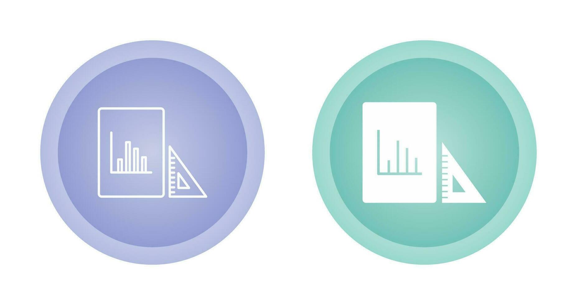 Set Square and Graph Vector Icon