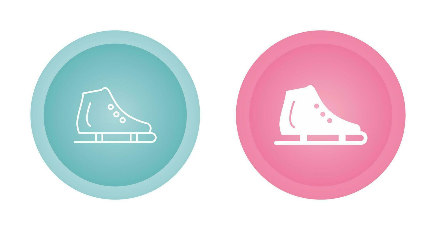 icono de vector de zapato de patinaje sobre hielo