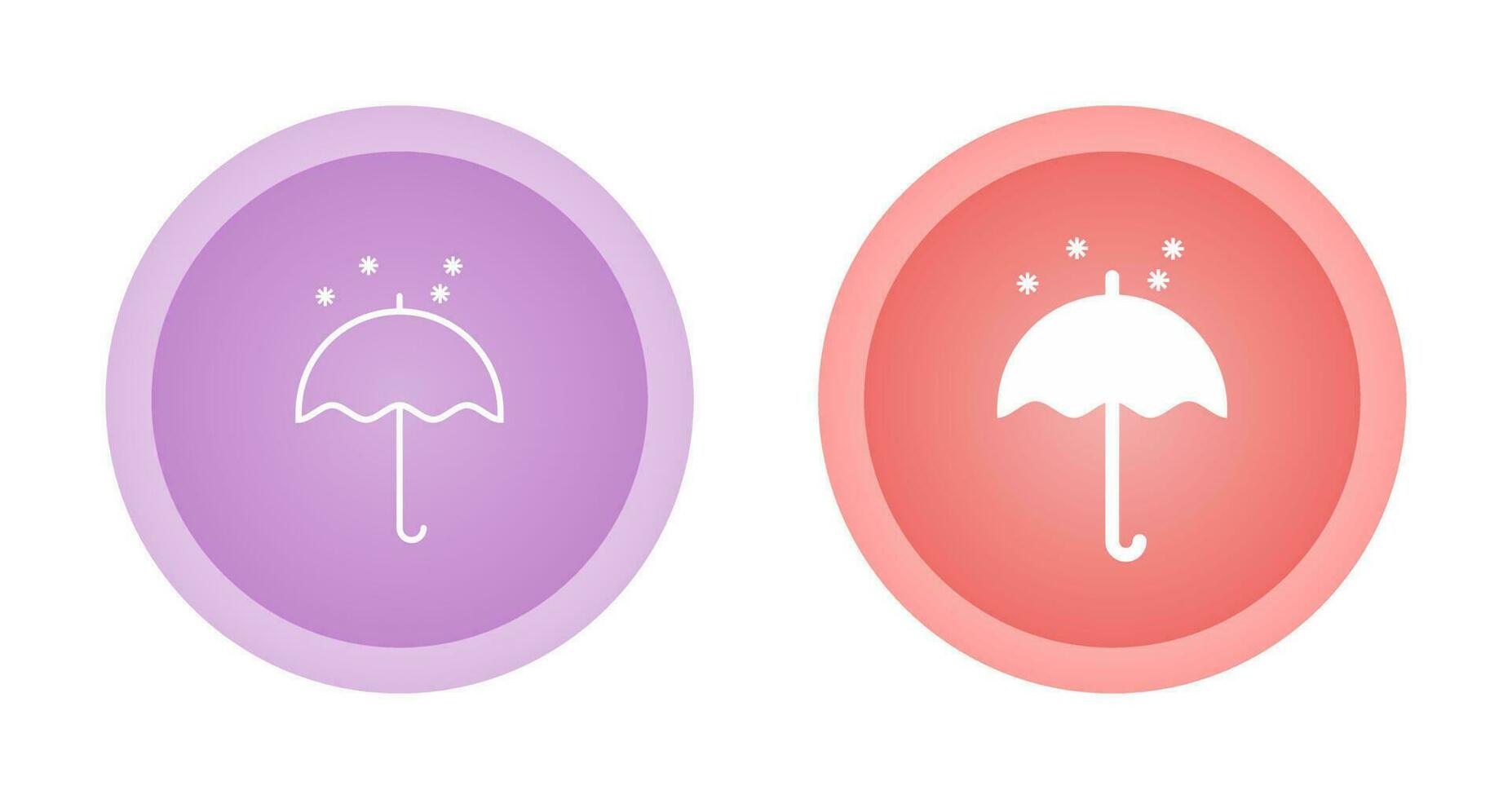 Umbrella with Snow Vector Icon