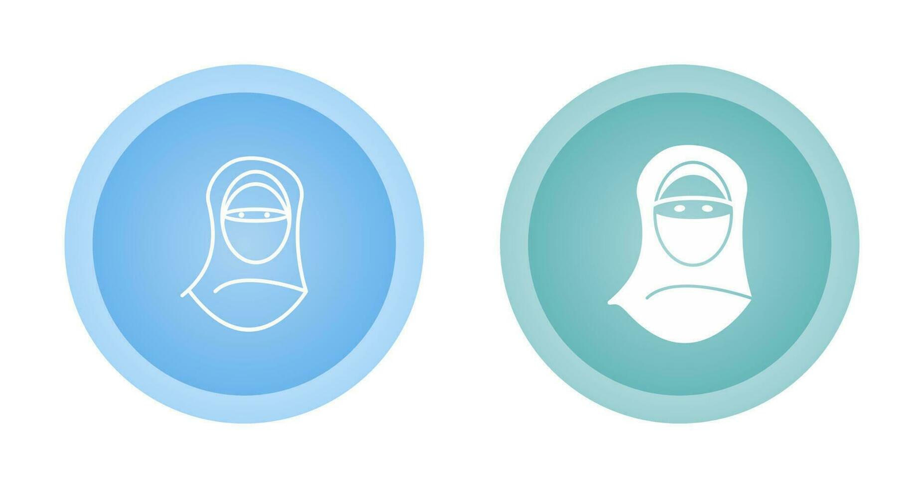 Woman with Niqab Vector Icon