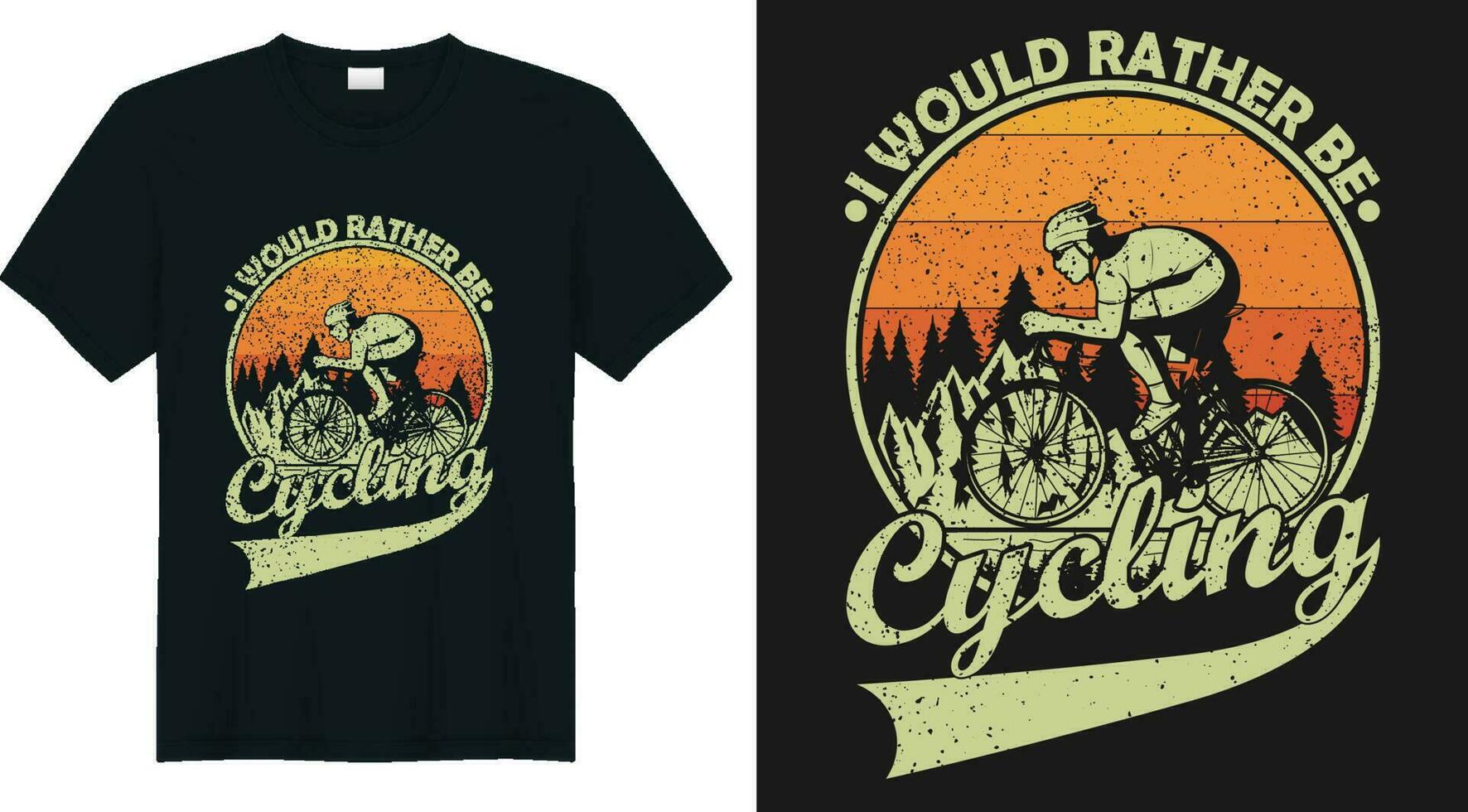 Mountain Bike Retro Vintage T-shirt vector