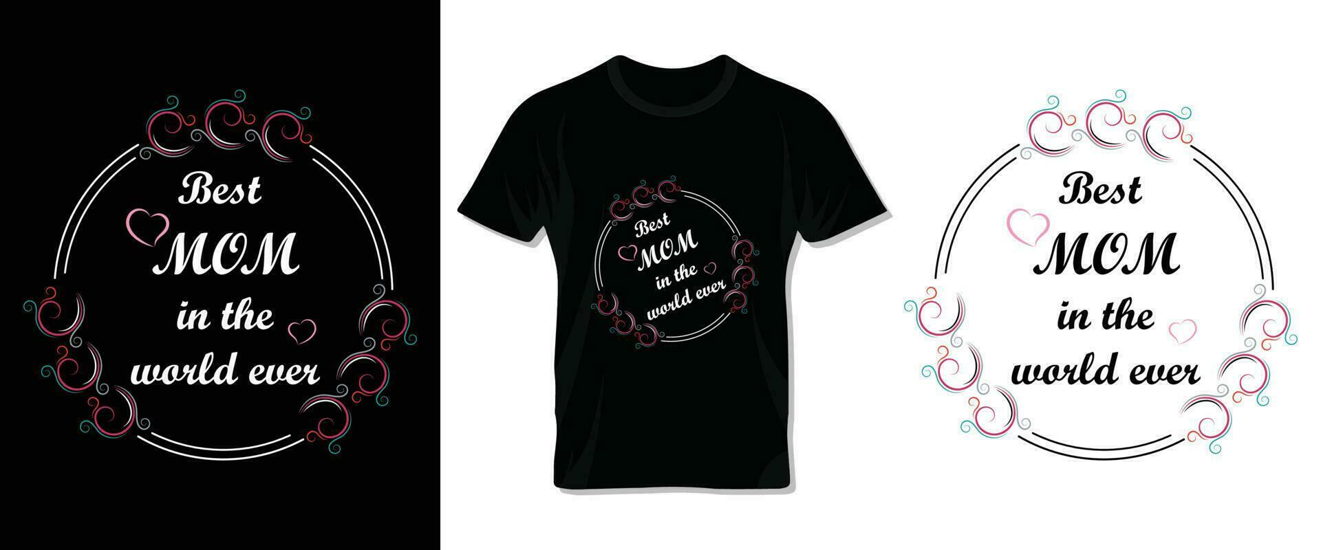 Happy Mother's day typography vector tee shirt, lettering and template design for Mom and children. Design with quote for print t-shirt, lettering, poster, label, gift, card etc.