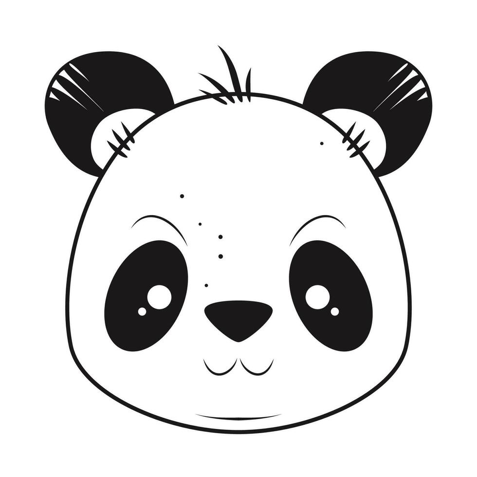 linda pequeño panda. vector ilustración