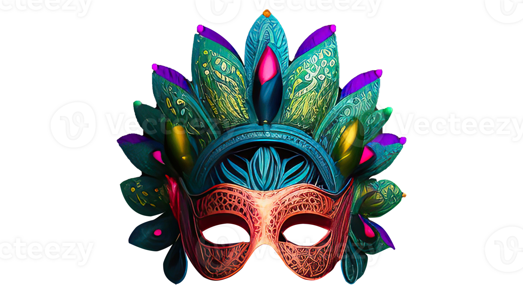 3d hacer de fantasía veneciano máscara icono. png