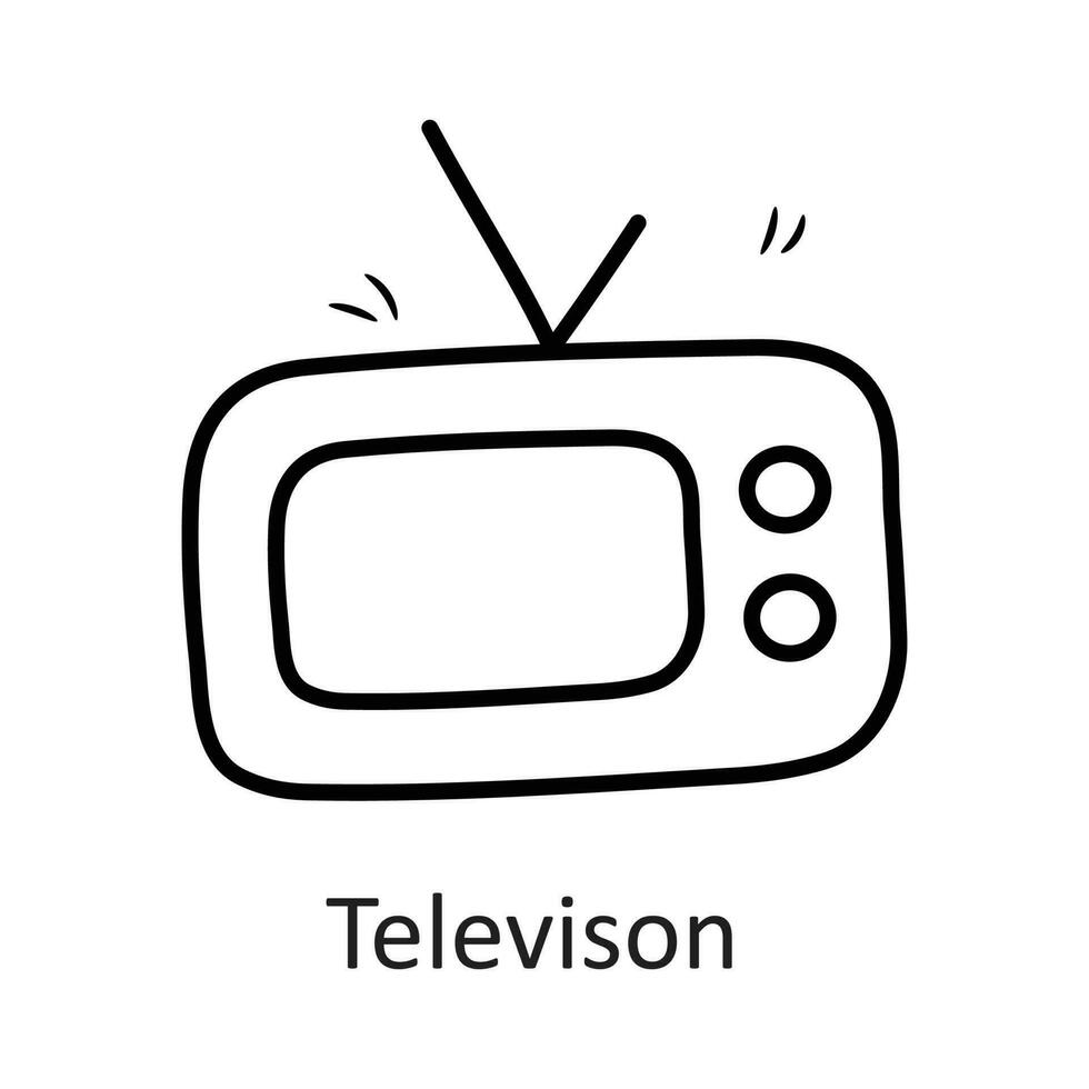 Television vector outline Icon Design illustration. Household Symbol on White background EPS 10 File