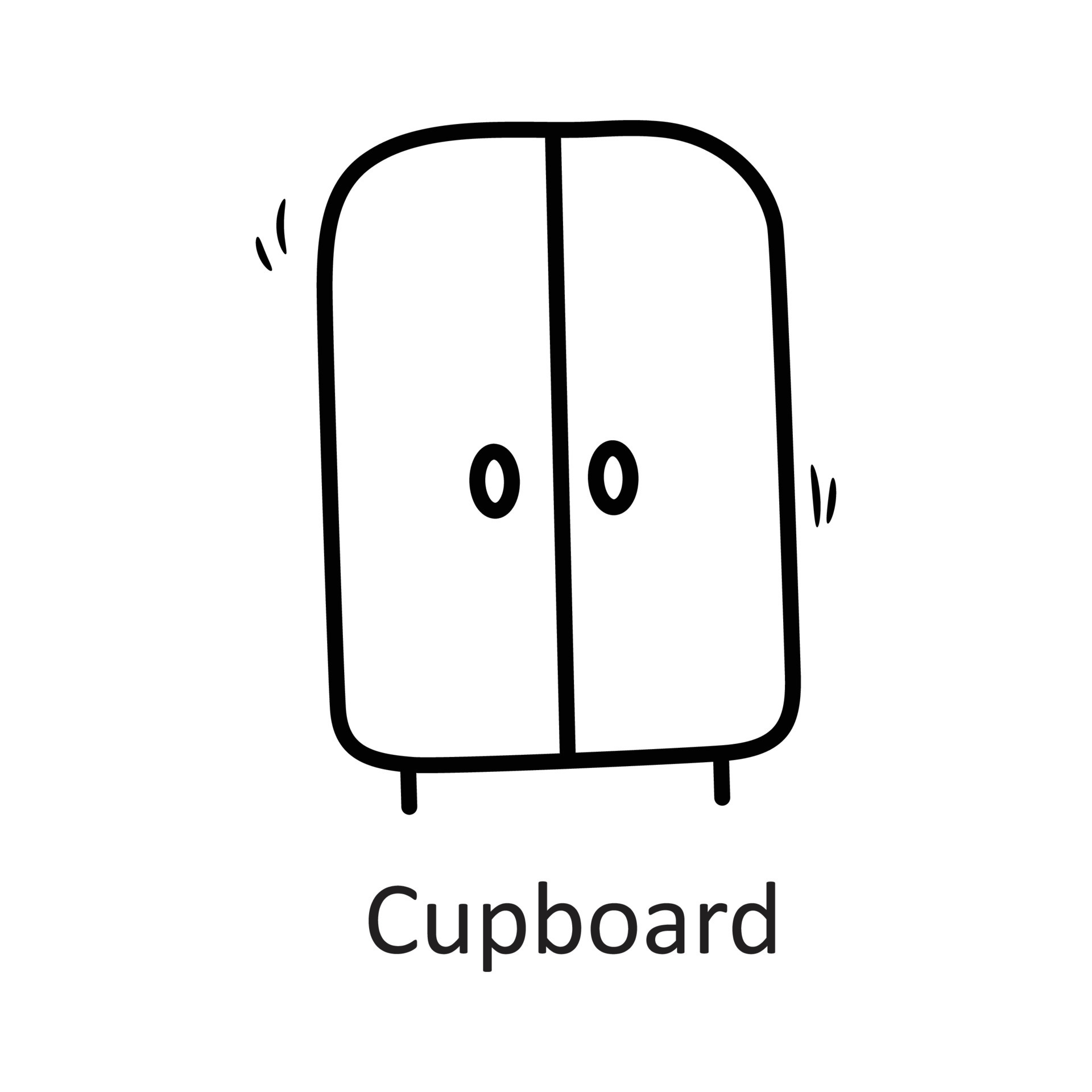Cupboard vector outline Icon Design illustration. Household Symbol on White background EPS 10