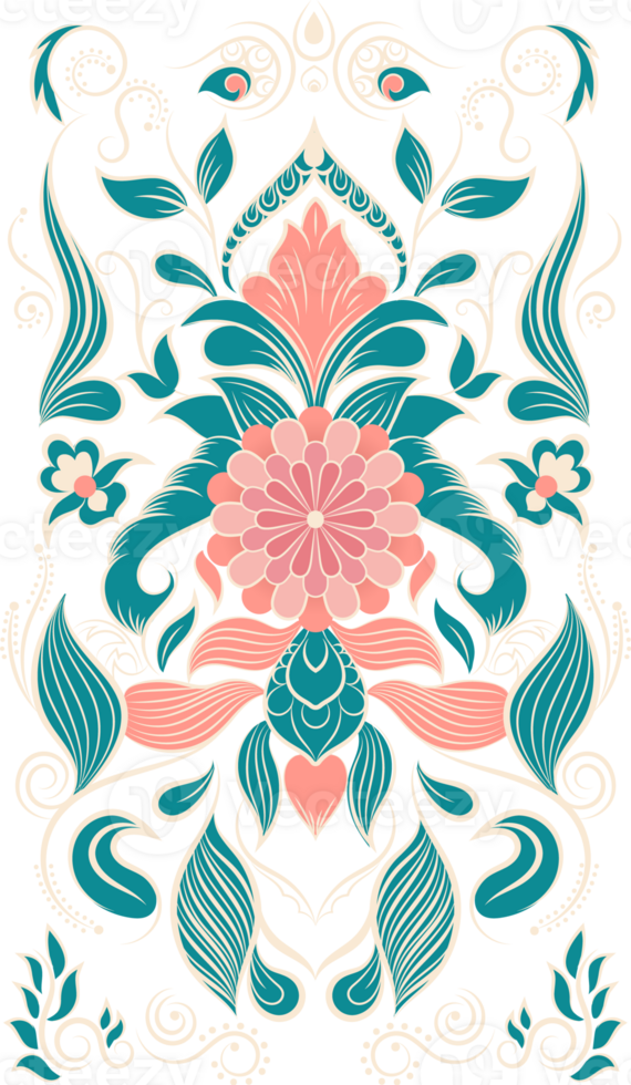 Illustration of Beautiful Floral Background For Greeting Card. png