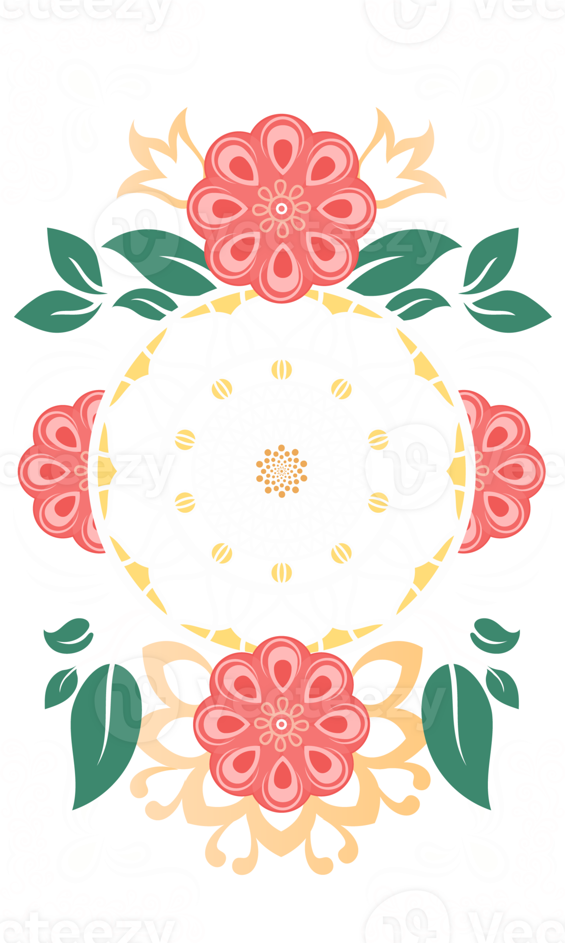 Illustration of Beautiful Floral Background For Greeting Card. 23651244 PNG