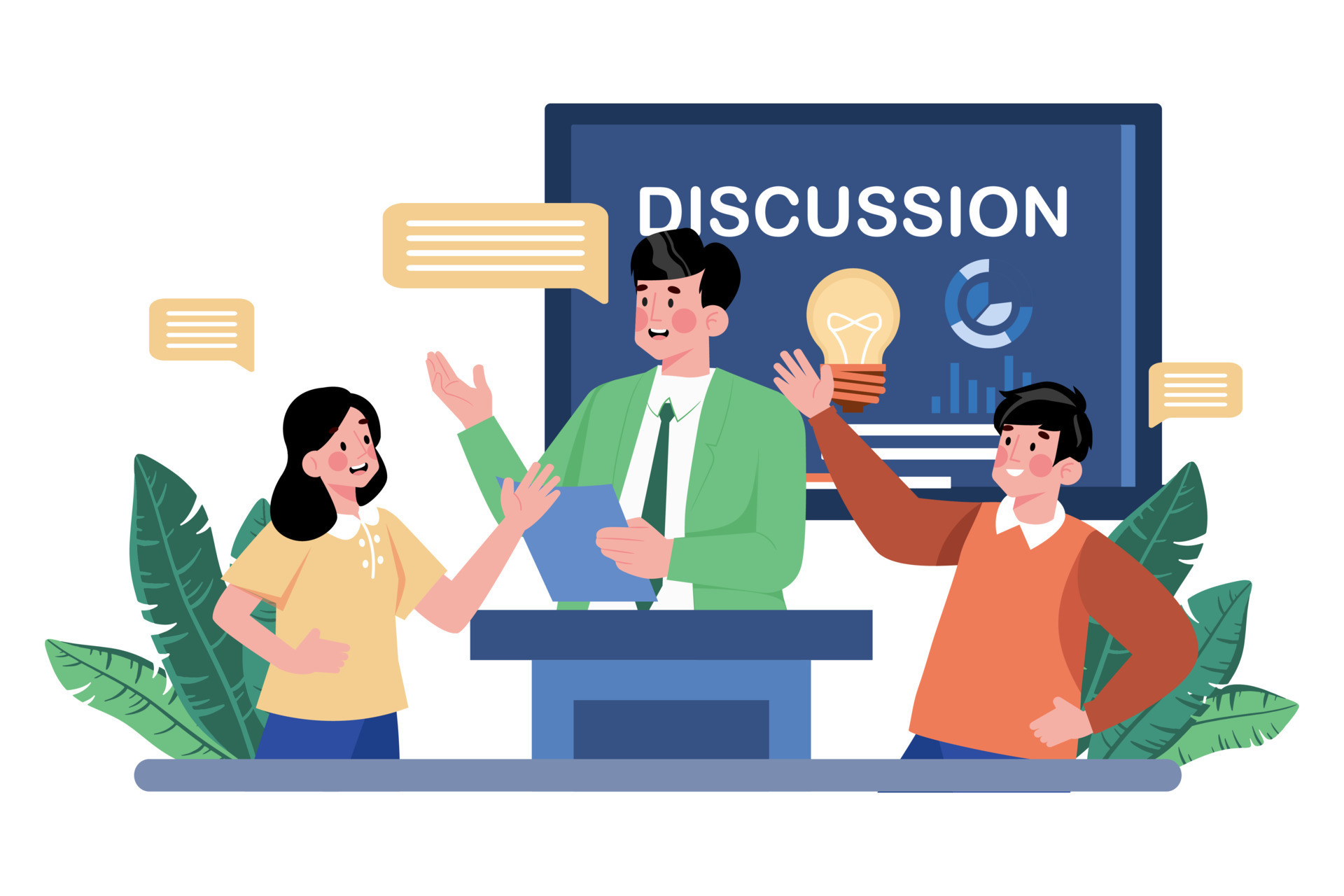 A Teacher Leads A Class Discussion 23651360 Vector Art At Vecteezy a-teacher-leads-a-class-discussion-23651360-vector-art-at-vecteezy