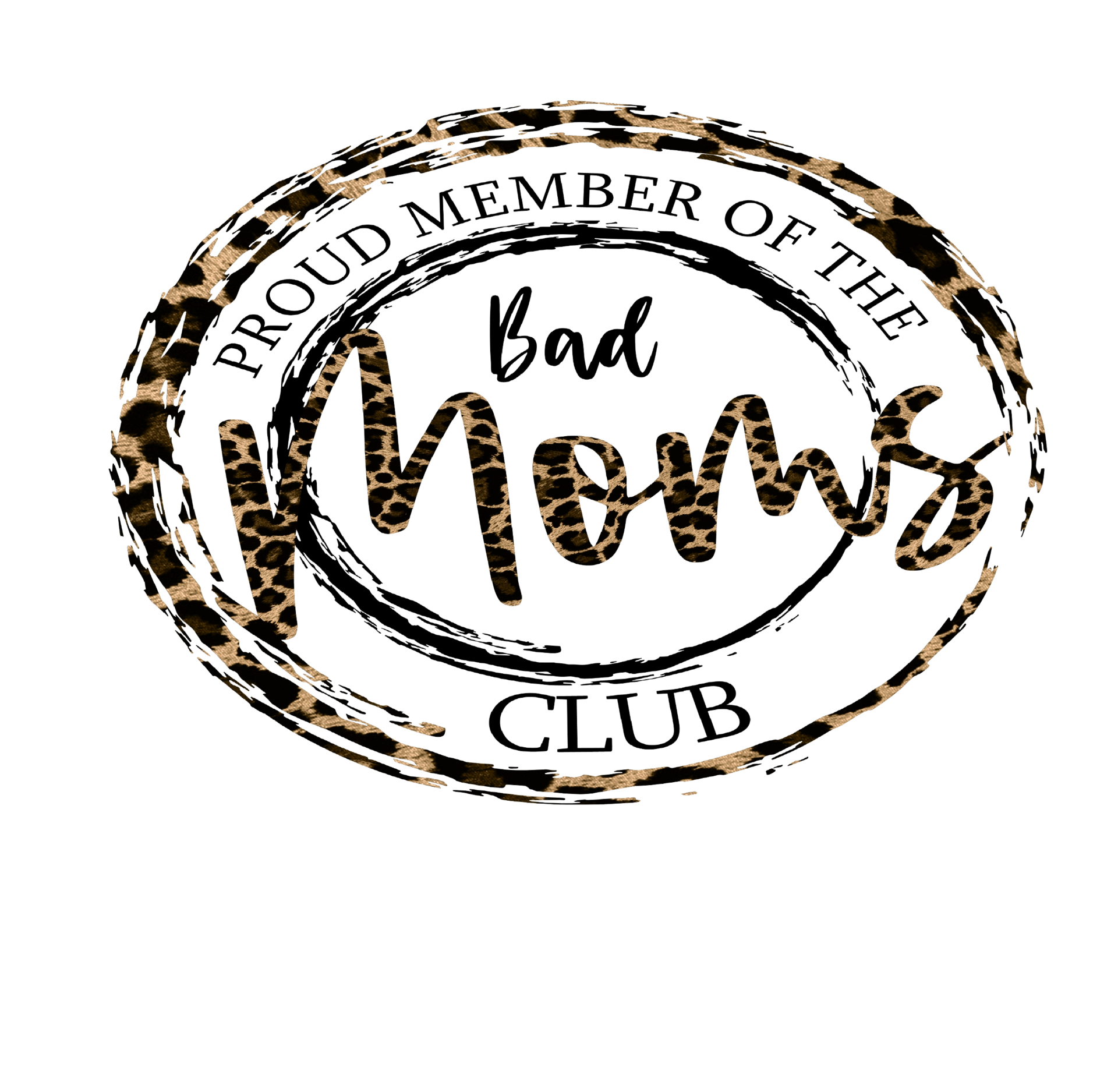Bad Moms club, cheetah print, tshirt design for mothers day 23651465 PNG