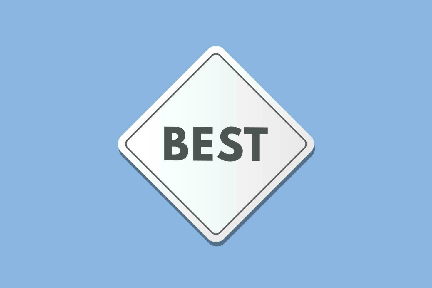 Best text Button. Best Sign Icon Label Sticker Web Buttons vector