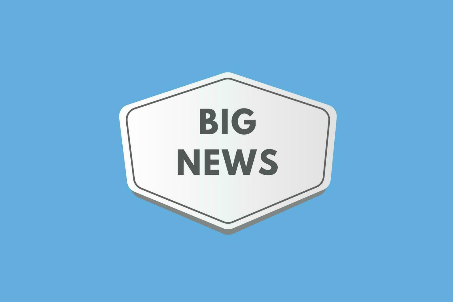 Big News text Button. Big News Sign Icon Label Sticker Web Buttons vector