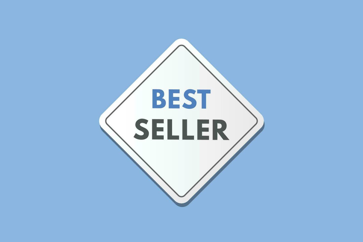 Best Seller text Button. Best Seller Sign Icon Label Sticker Web Buttons vector