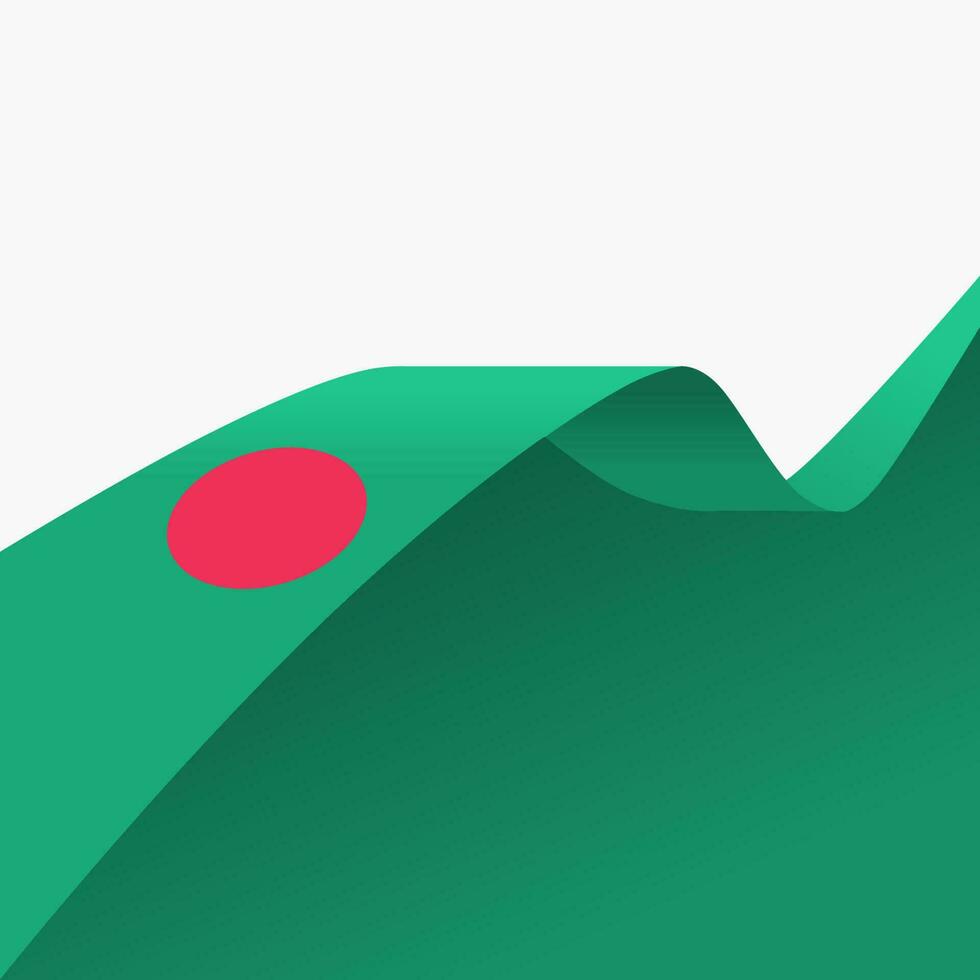 Bangladesh Independence Day. Waving flags isolated on gray background. vector