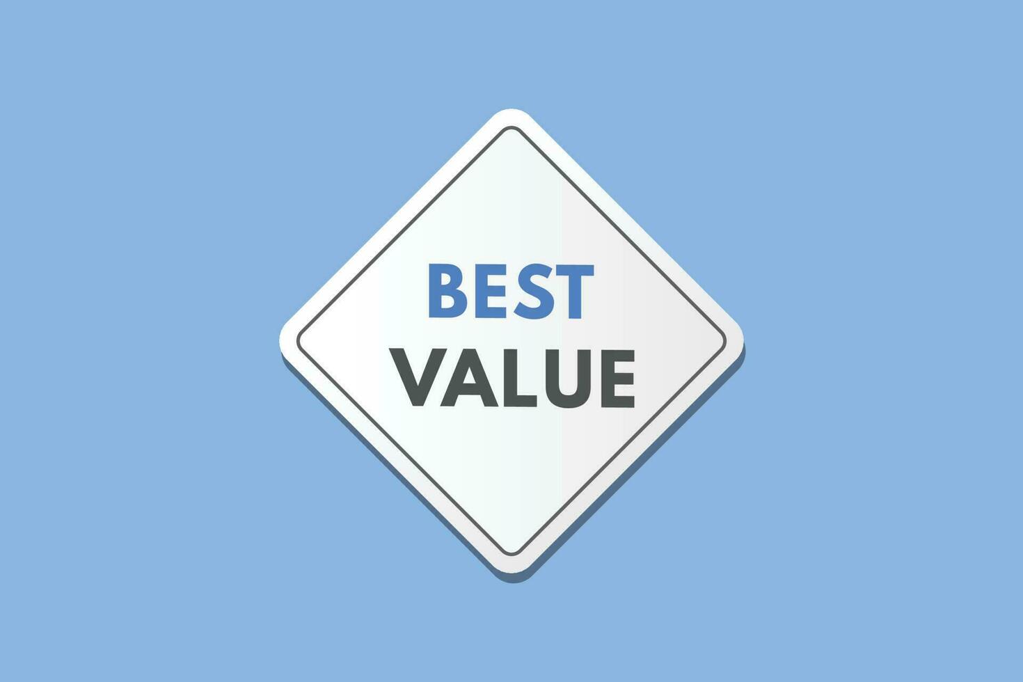 Best Value text Button. Best Value Sign Icon Label Sticker Web Buttons vector