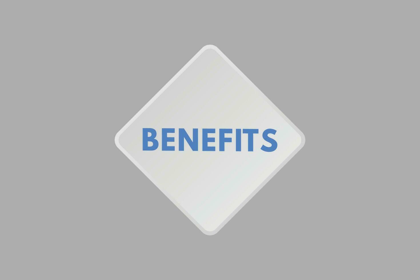 Benefits text Button. Benefits Sign Icon Label Sticker Web Buttons vector