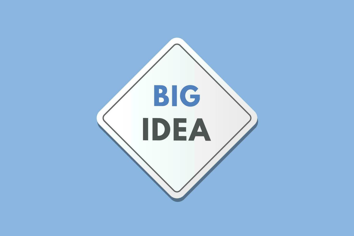 Big Idea text Button. Big Idea Sign Icon Label Sticker Web Buttons vector