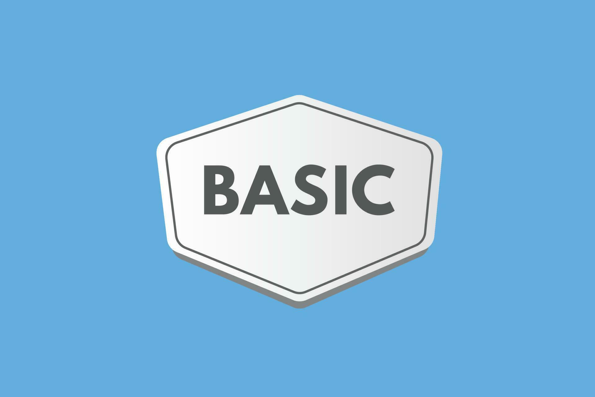 Basic text Button. Basic Sign Icon Label Sticker Web Buttons 23651682 ...