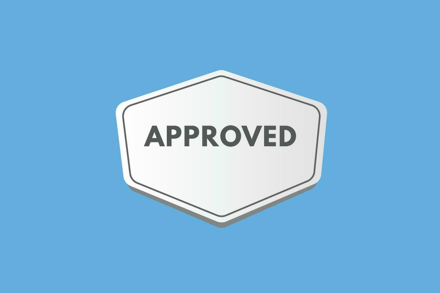 Approved text Button. Approved Sign Icon Label Sticker Web Buttons vector