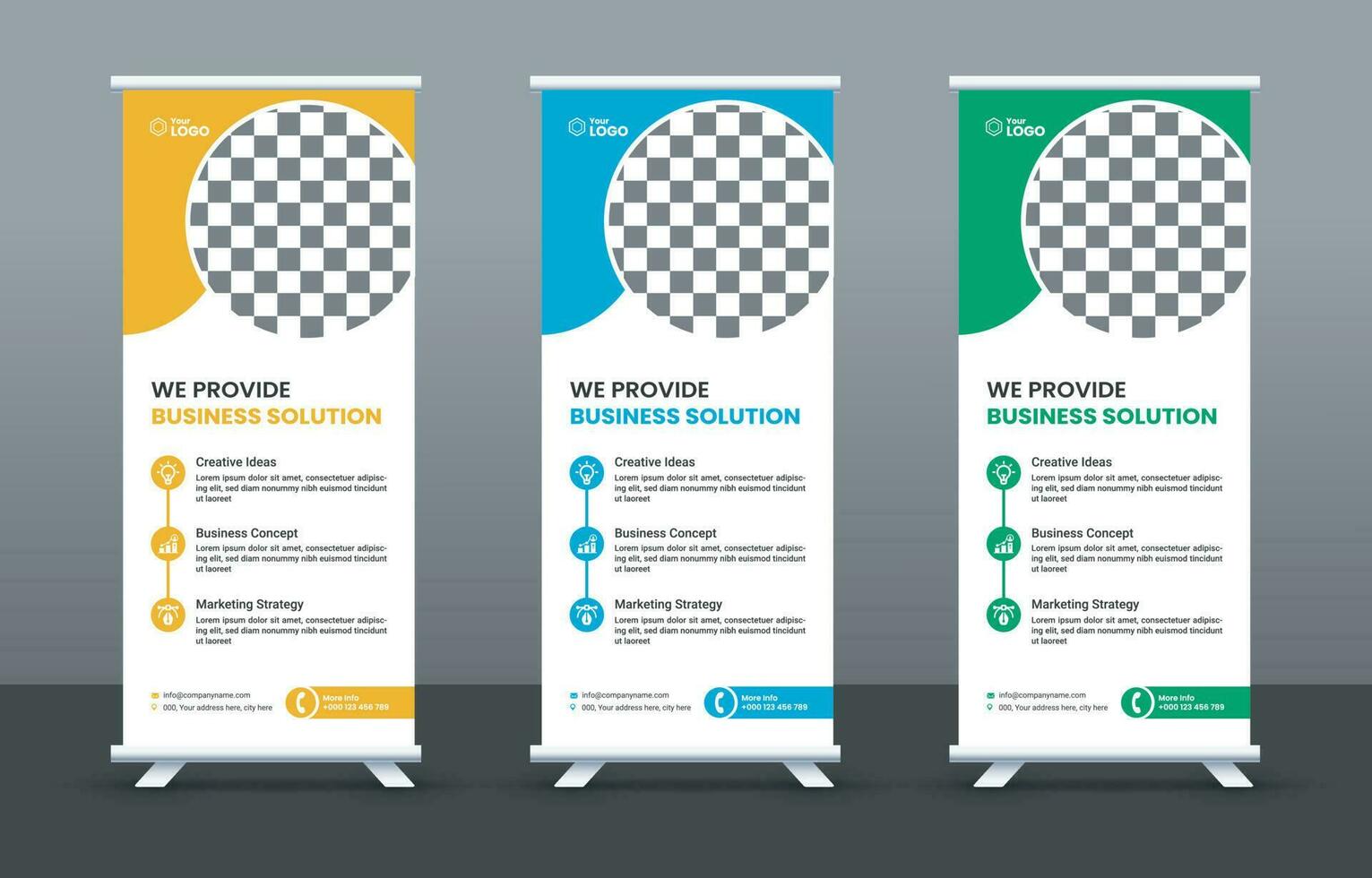 Business Rollup Stand Banner Design Template vector