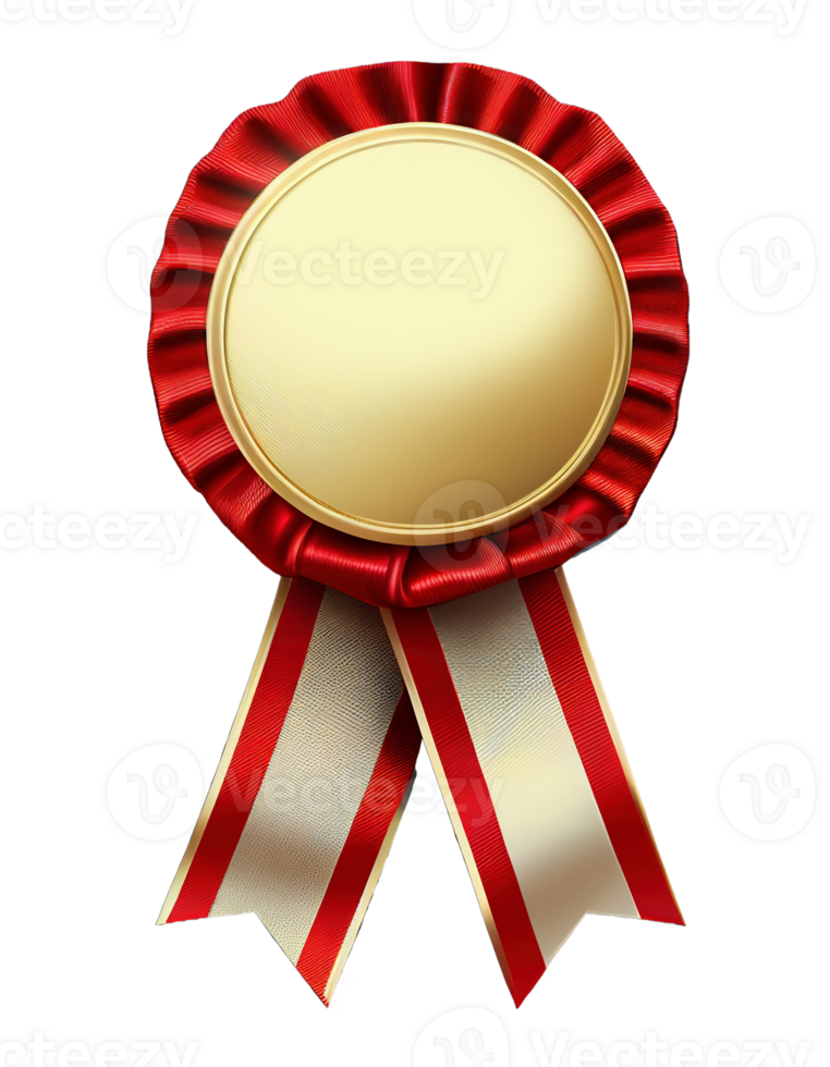 Award medal on transparent background, created with png