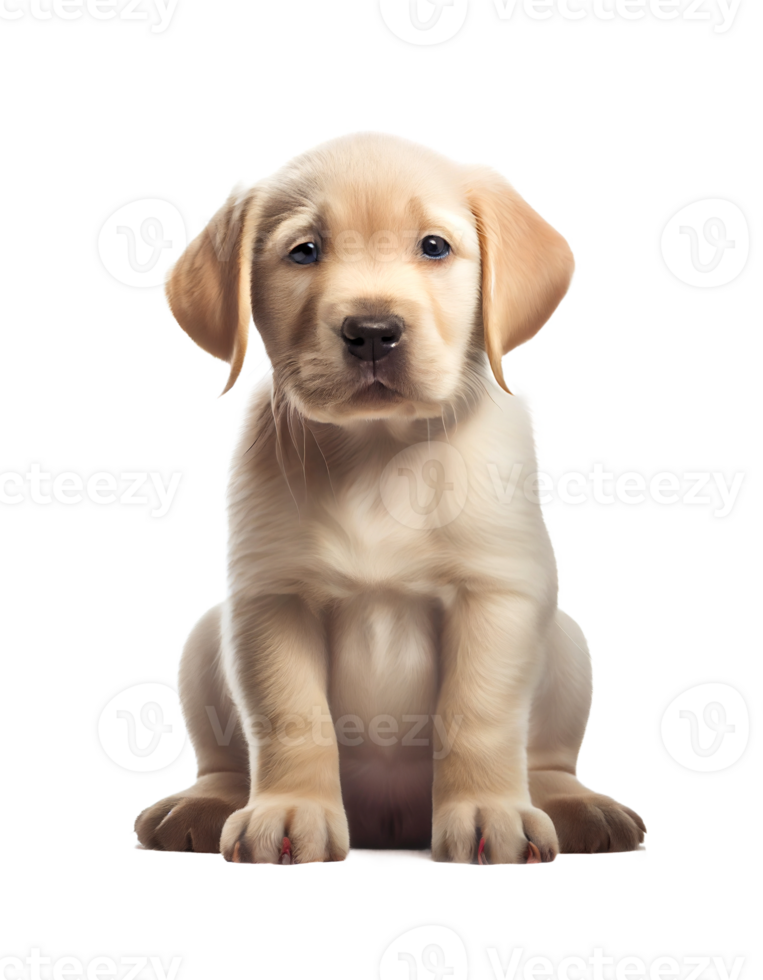 pequeño Labrador perrito en transparente fondo, creado con generativo ai png