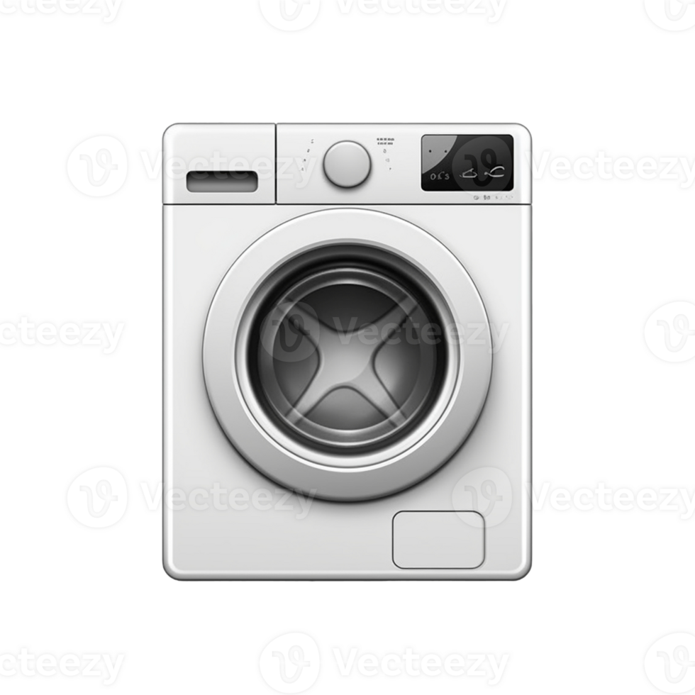 Washing machine icon on transparent background, created with png