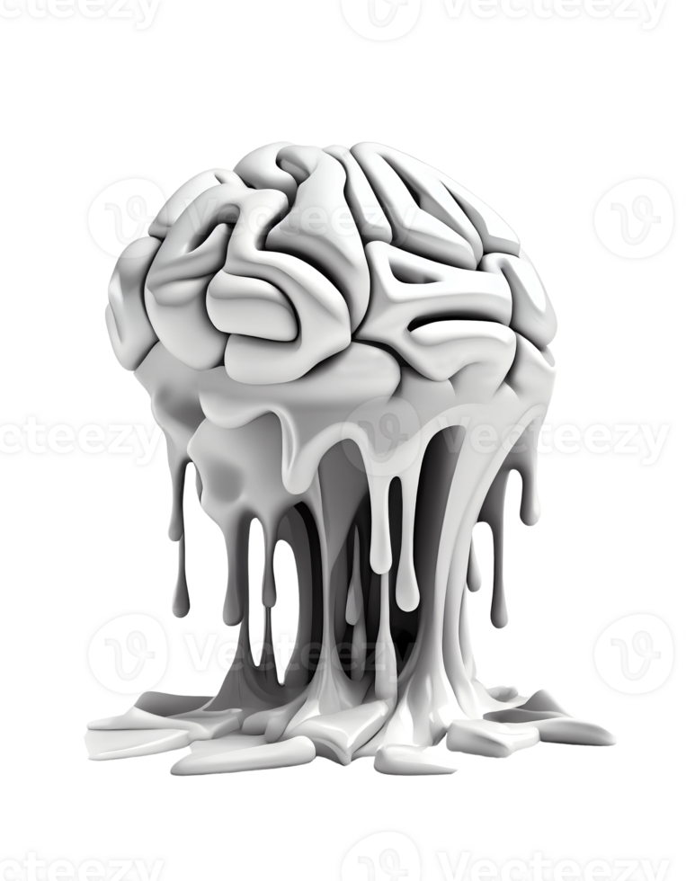 Brain meltdown, created with png