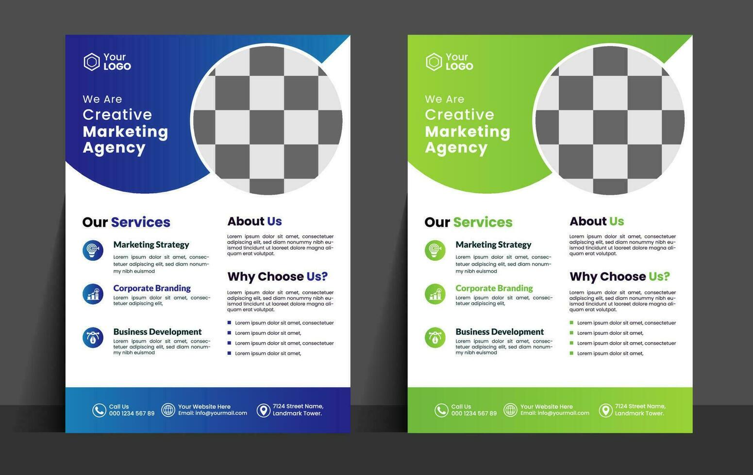 Corporate Business Flyer poster pamphlet brochure cover design layout background, flyer in A4 vector