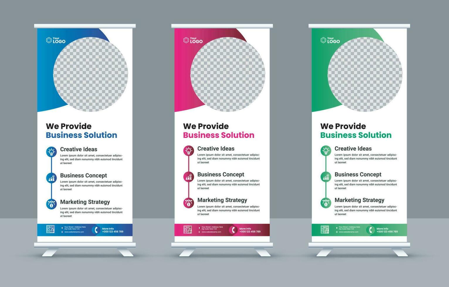 Business Rollup Stand Banner Design Template Free Vector